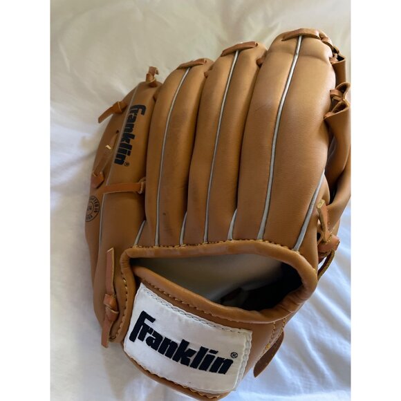 Franklin Field Master Baseball Glove 11.5" Leather Laced Brown Child's - Picture 4 of 10